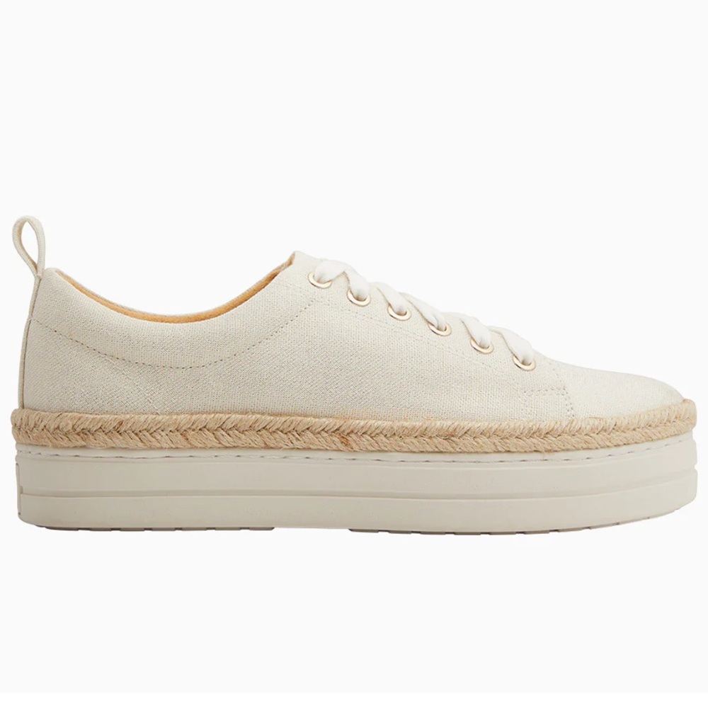 Jack Rogers Cream Canvas Sneakers